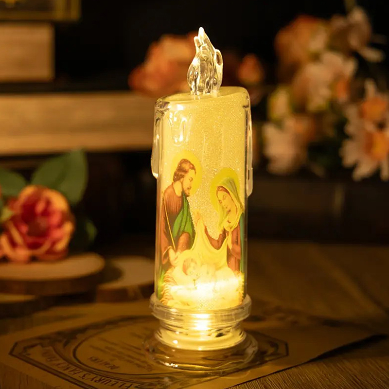 Lighting Decoration Ideas - Jesus Virgin Christ LED Candle Lamp