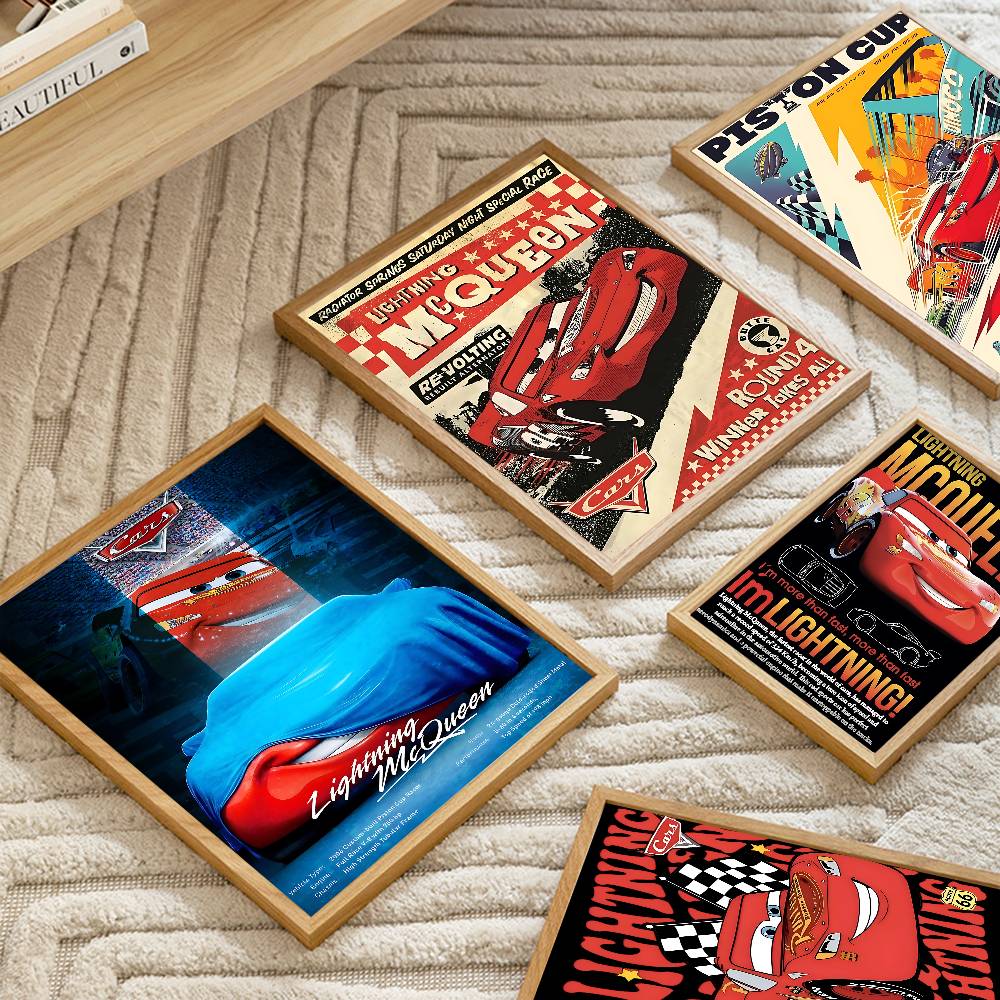Lighting Mcqueen Decor - L-Lightning CARTOON M-McQueen DIY Sticky Poster