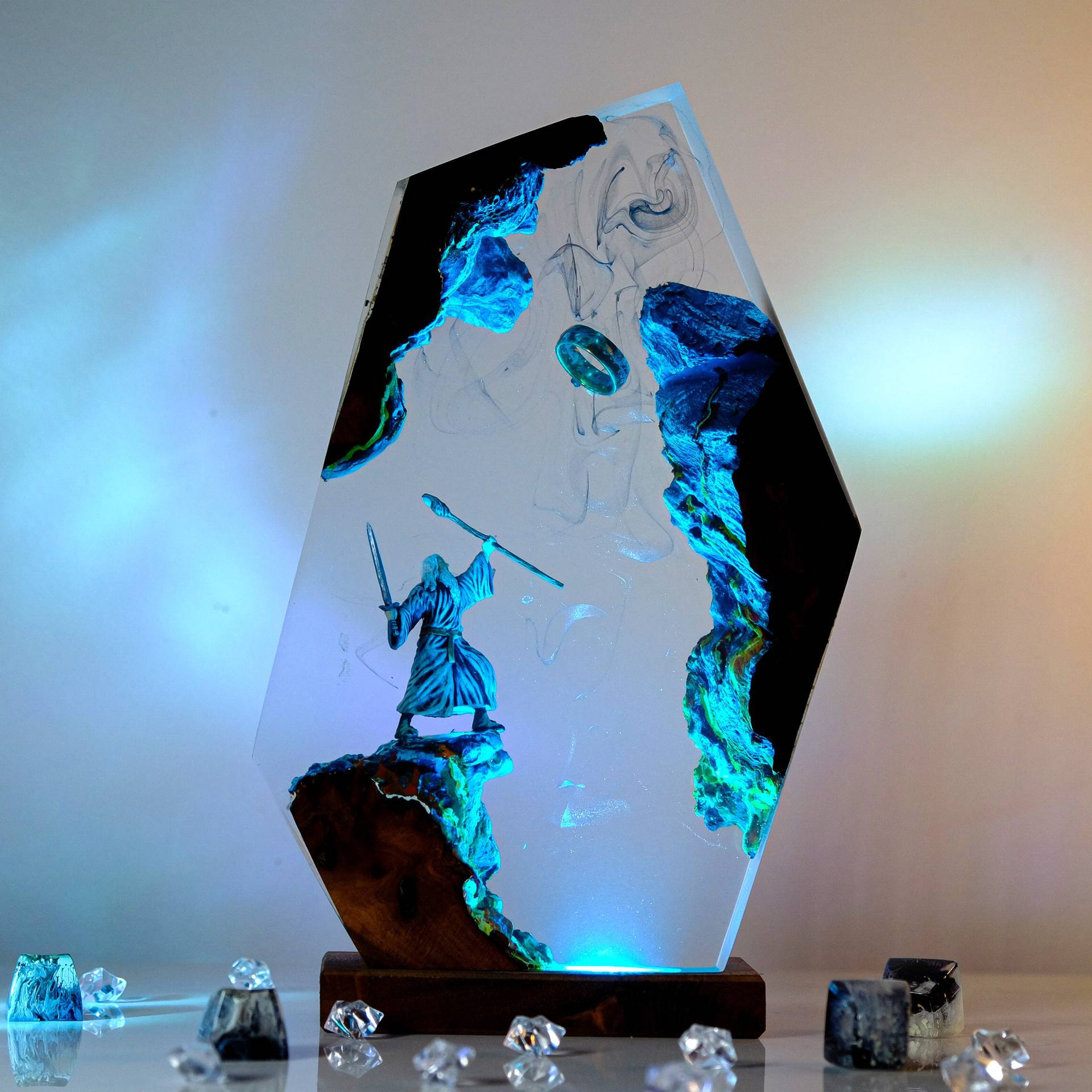 Lighting Decoration Wedding - Movie Scence Figure Table Resin Lamp