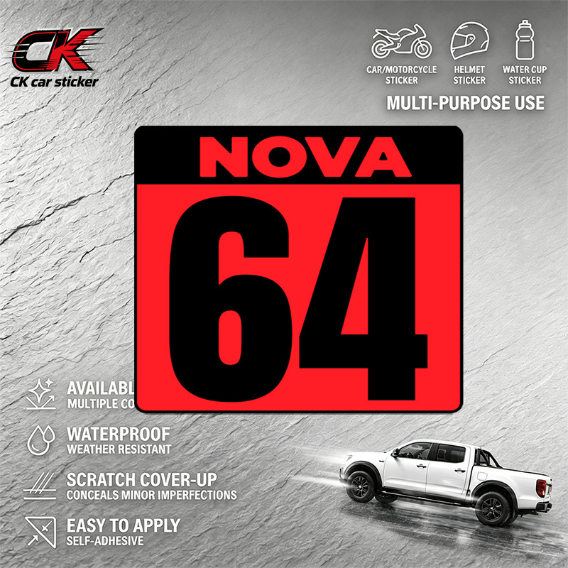 Nova Decor & Lighting Julestjerne - Creativity NOVA 64 Car Sticker Racing