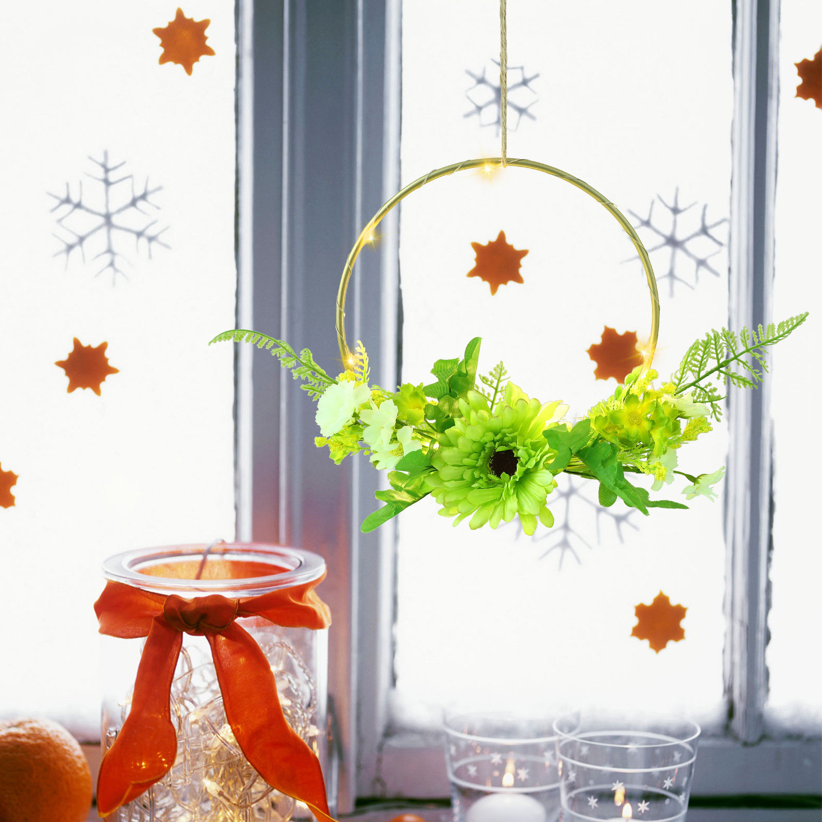 1Pcs Realistic Flower Ring Lam - Bedroom Lighting Decor Ideas 评论和价格