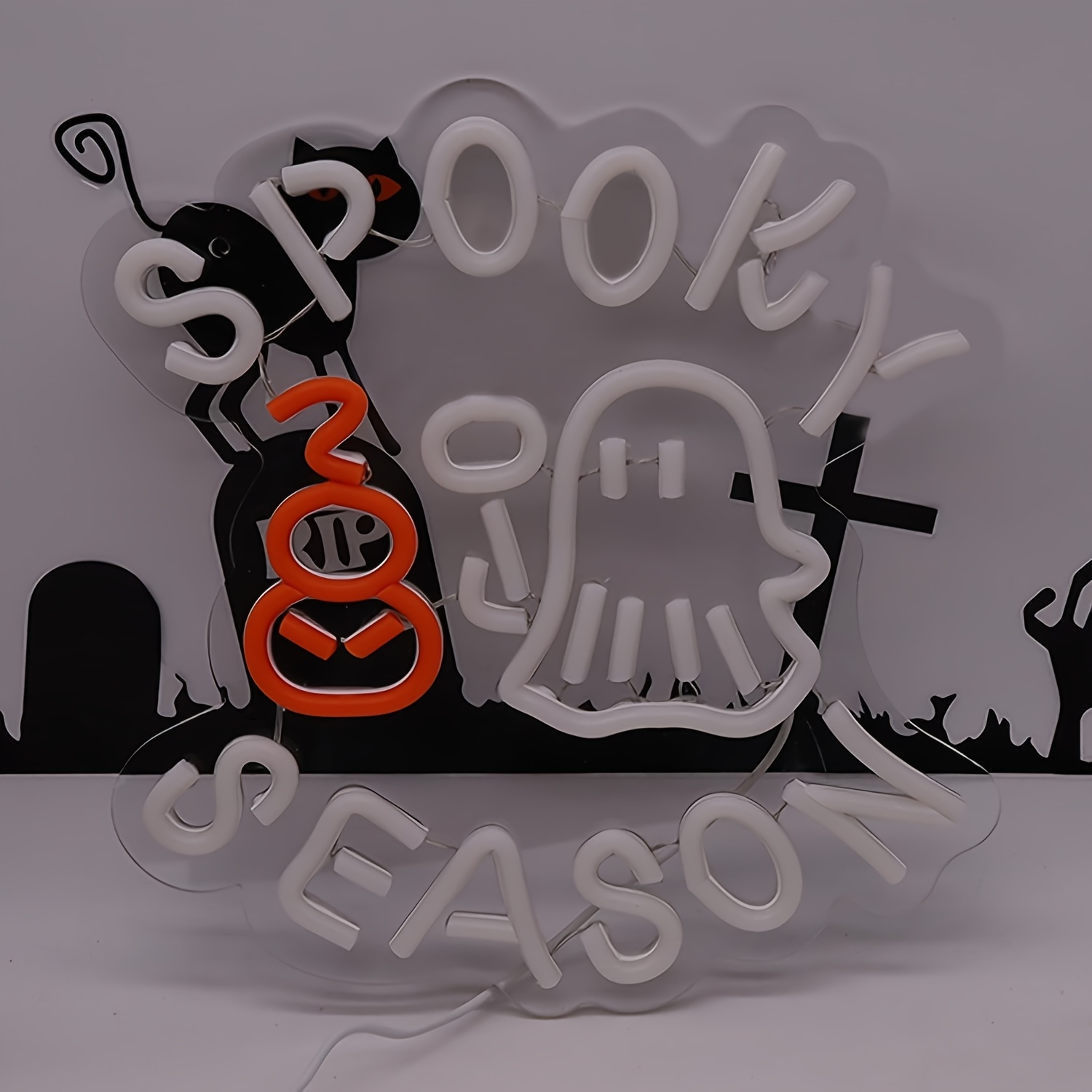 Spooky Season Neon Sign USB Di - Lighting Room Decor Photo 评论和价格