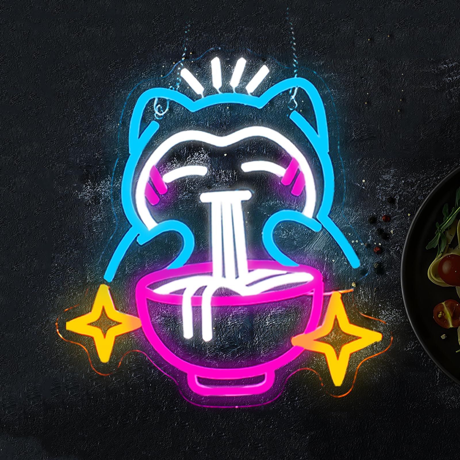 LED Ramen Neon Light - Cute Be - Japanese Lighting Decor 评论和价格