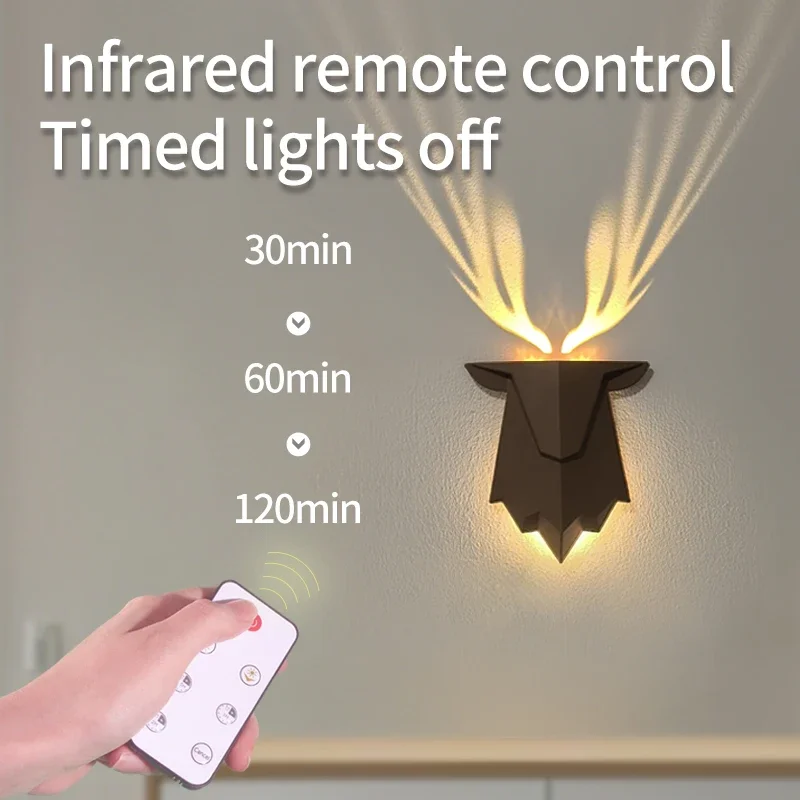 Deer Shadow Projector Lamp Roo - Foyer Lighting Wall Decor 评论和价格
