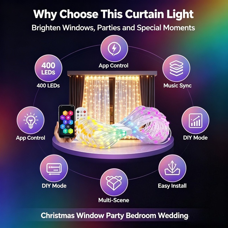 LED Curtain Lights USB Powered - Fairy Light Curtain 评论和价格