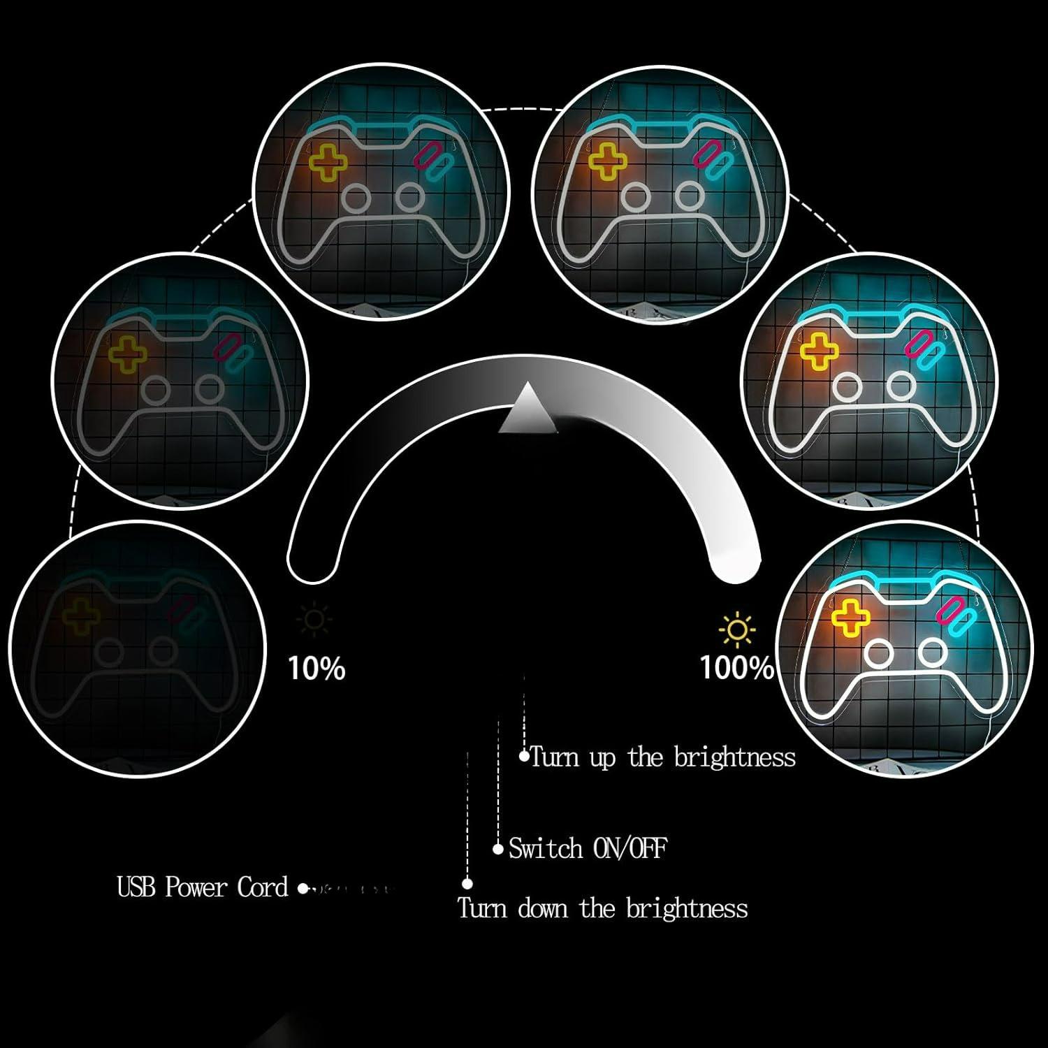 Game Neon Sign Dimmable Game C - Bedroom Lighting Decor Ideas 评论和价格