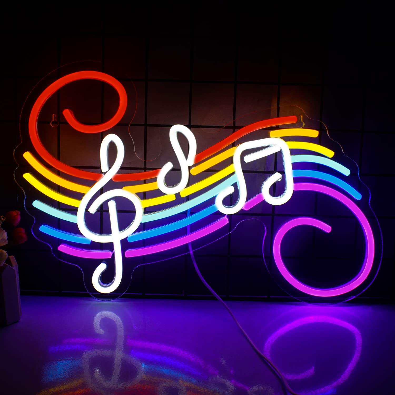 Music Notes Neon Sign Customiz - Lighting Decoration Wedding 评论和价格