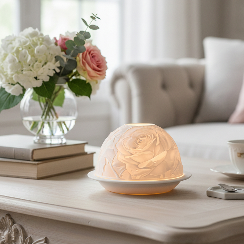 Elegant Rose Porcelain Candle  - Lighting Decoration Wedding 评论和价格