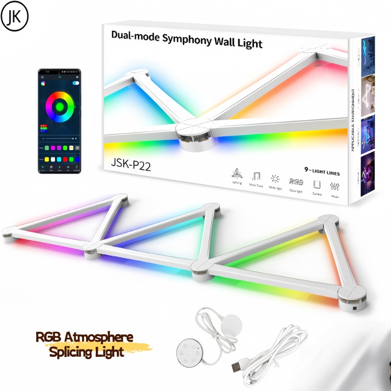 New Free Splicing DIY RGB Colo - Foyer Lighting Wall Decor 评论和价格