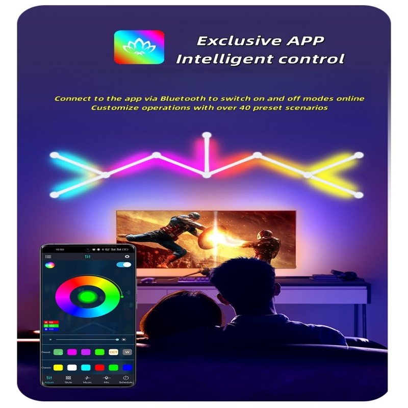 New Free Splicing DIY RGB Colo - Foyer Lighting Wall Decor 评论和价格