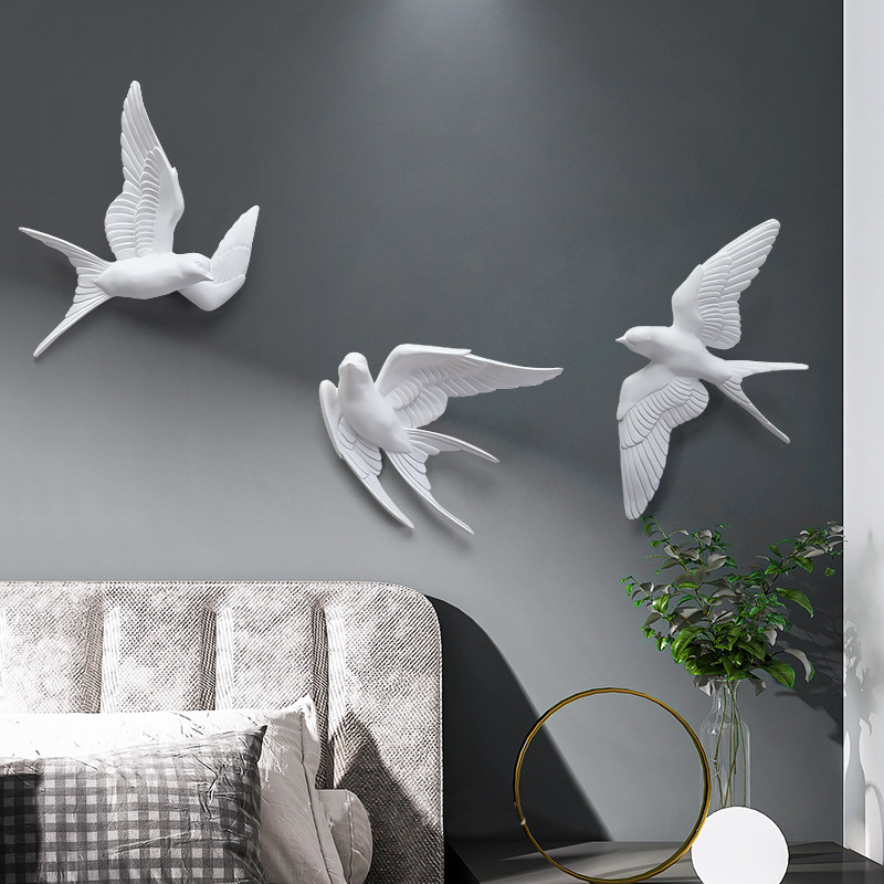 3D Bird Creative Hanging Decor - Foyer Lighting Wall Decor 评论和价格