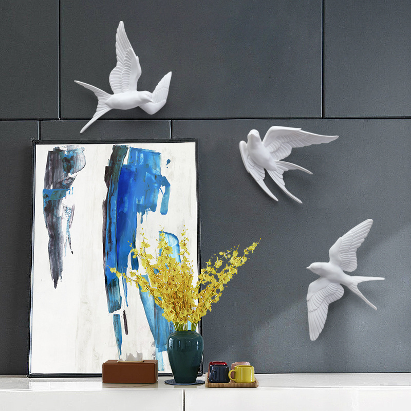 3D Bird Creative Hanging Decor - Foyer Lighting Wall Decor 评论和价格