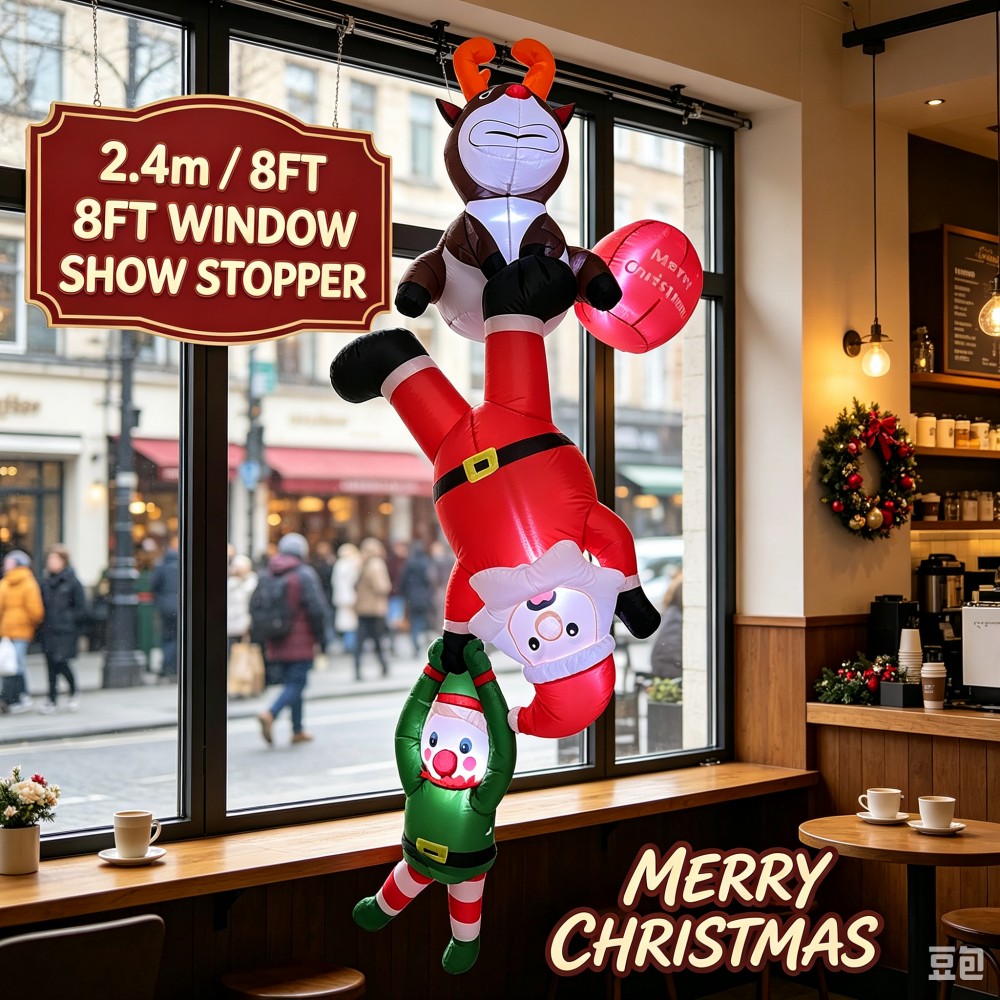 2.4M Inflatable Upside Down Sa - Santa'S Elves Holiday Lighting & Decor Llc 评论和价格