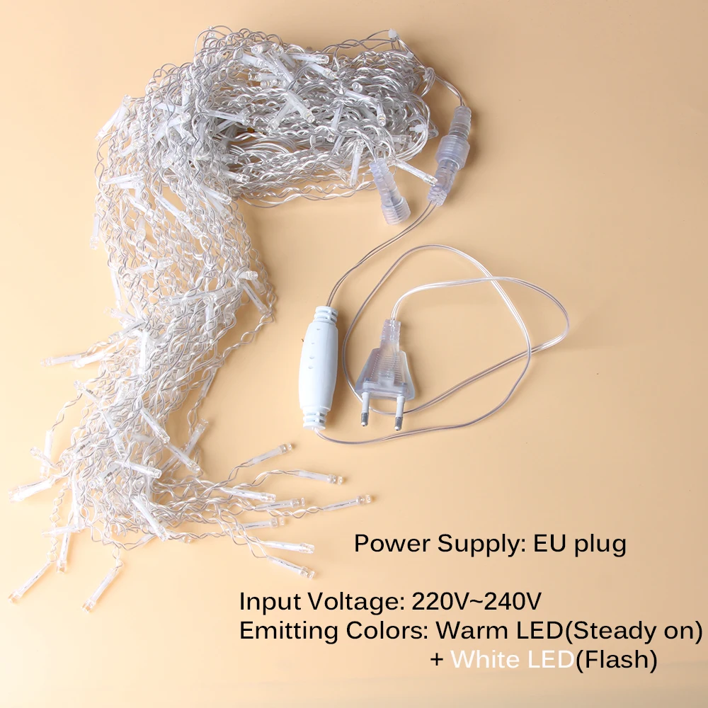 6M/12M Icicle Fairy Lights Wit - Fairy Light Curtain 评论和价格