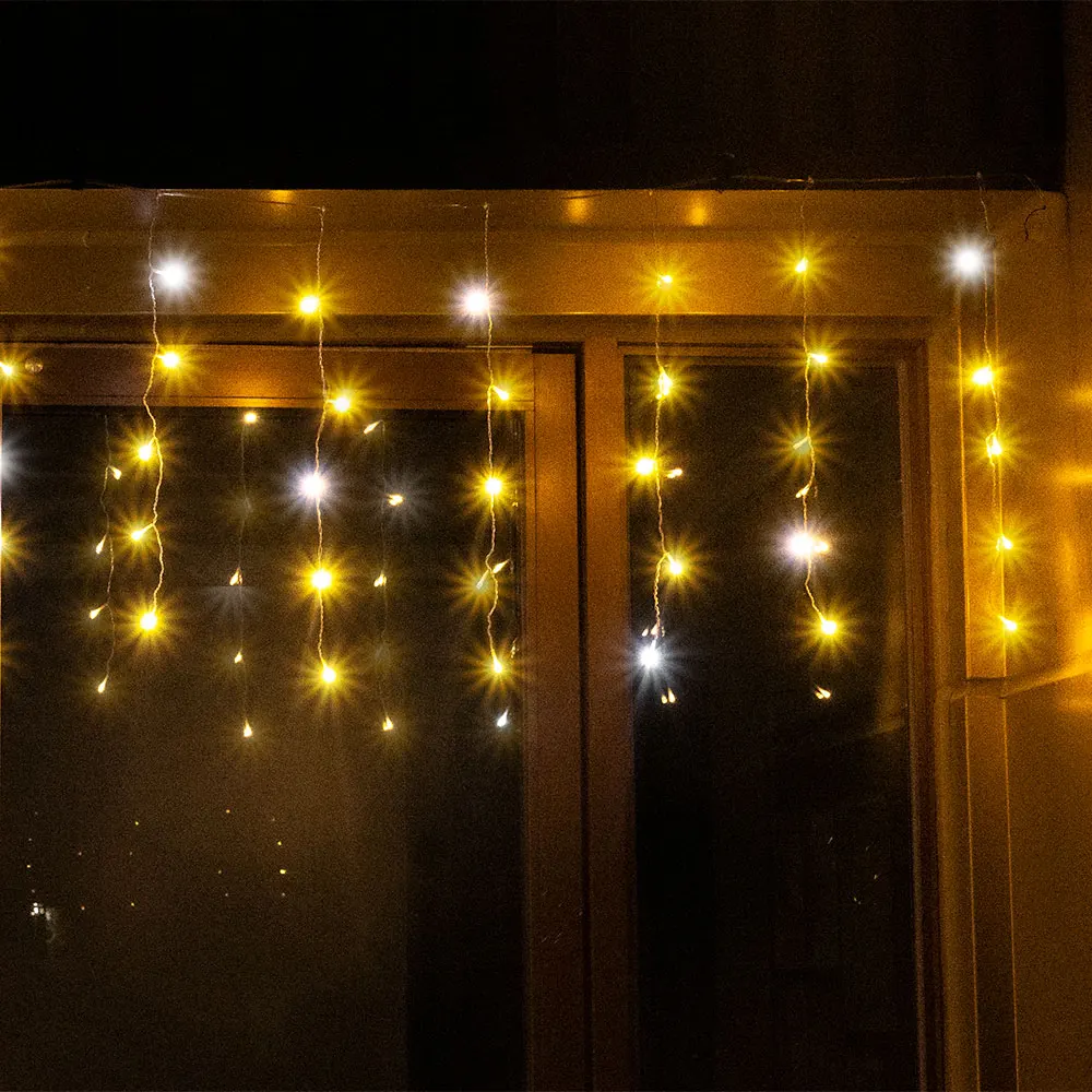 6M/12M Icicle Fairy Lights Wit - Fairy Light Curtain 评论和价格