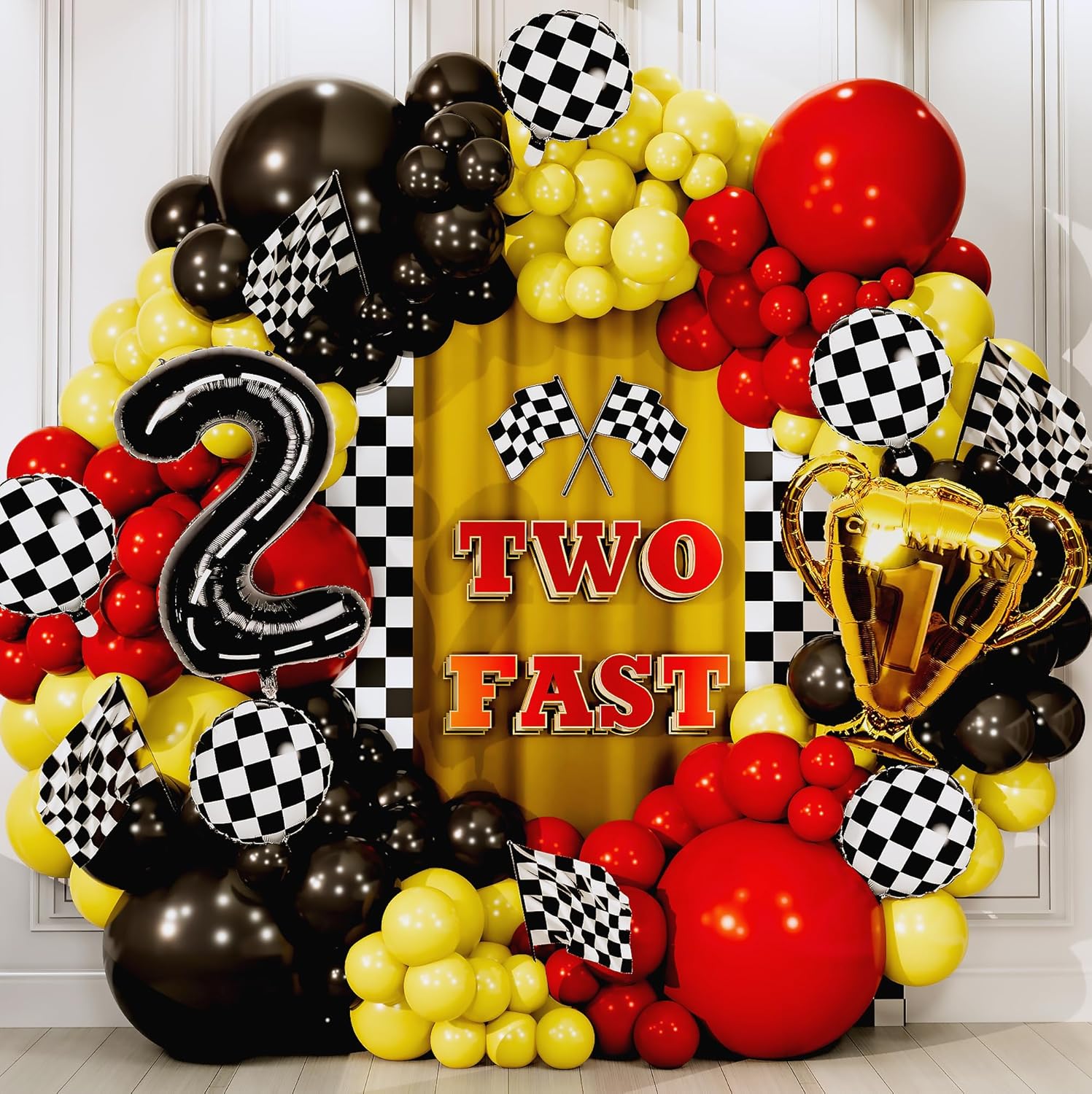 98-Piece Yellow and Black All- - Lighting Mcqueen Decor 评论和价格