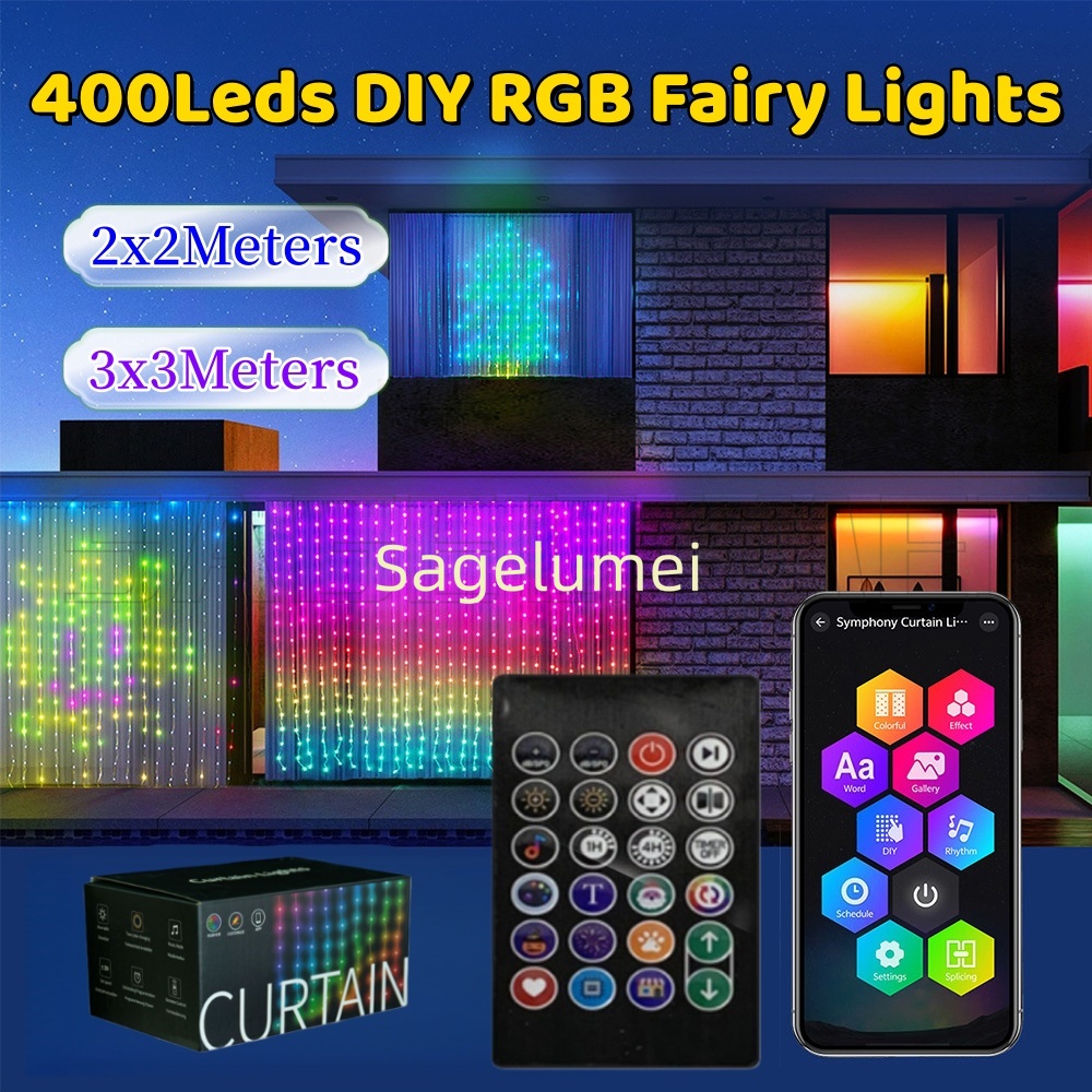 400LED String Lights Smart Cur - Fairy Light Curtain 评论和价格
