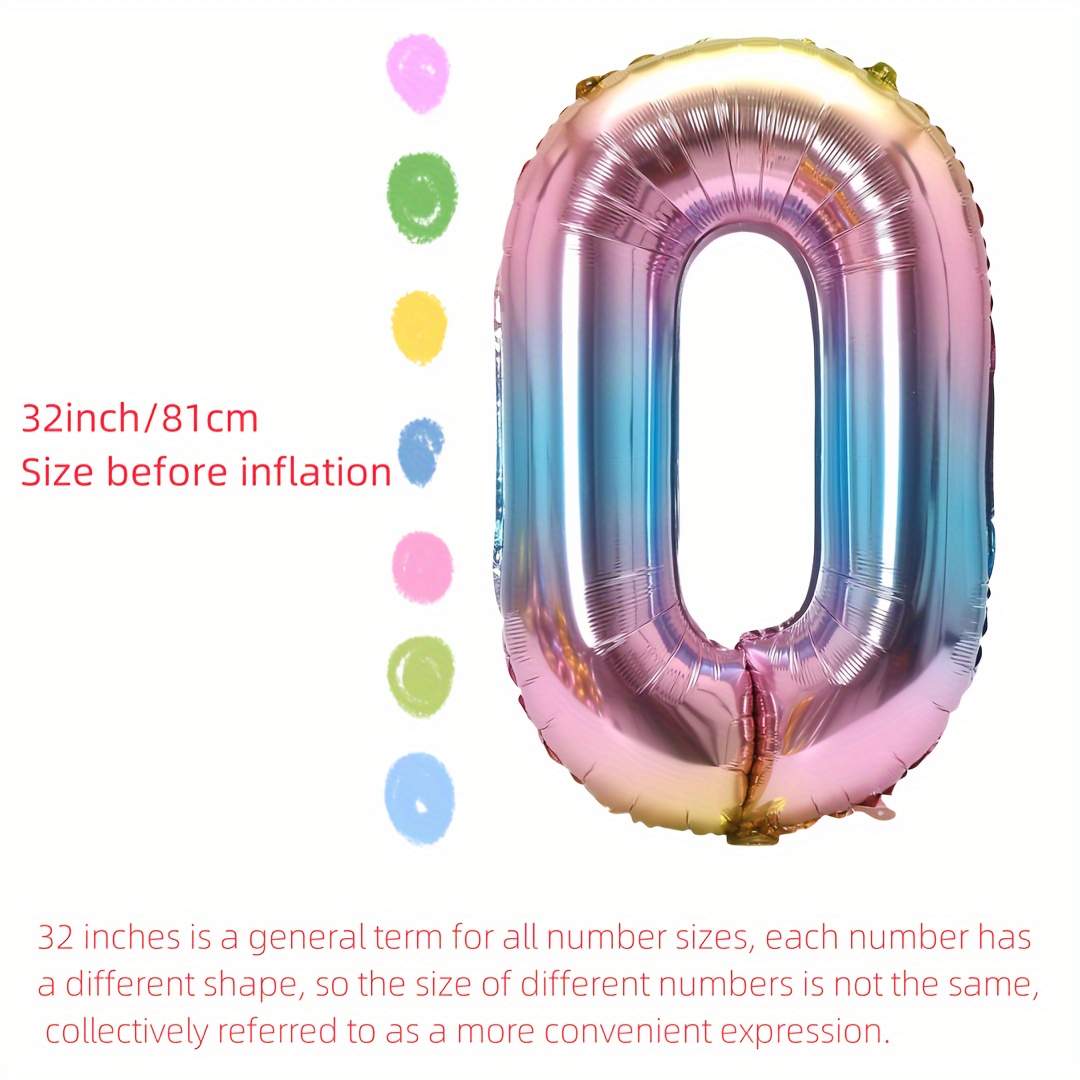 32inch Rainbow Gradient Number - Lighting Mcqueen Decor 评论和价格