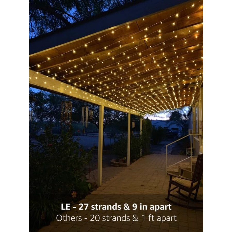 594 LED Curtain Lights 20 x 10 - Fairy Light Curtain 评论和价格