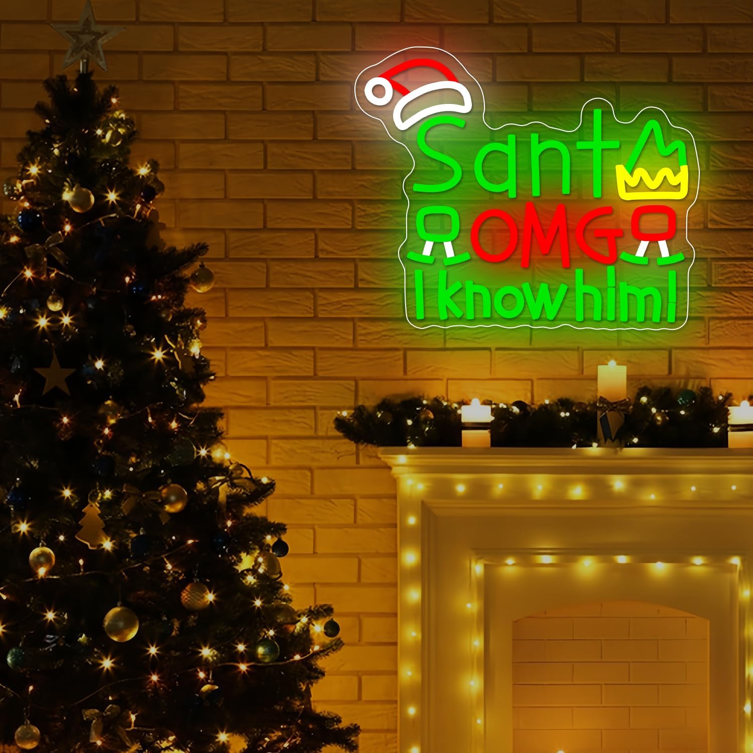 USB Santa OMG I Know Him Neon  - Santa'S Elves Holiday Lighting & Decor Llc 评论和价格