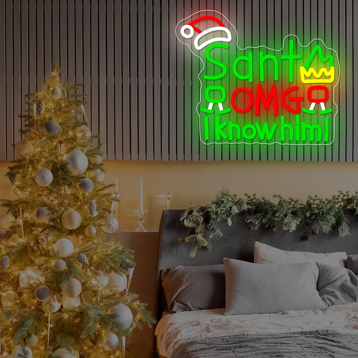 USB Santa OMG I Know Him Neon  - Santa'S Elves Holiday Lighting & Decor Llc 评论和价格