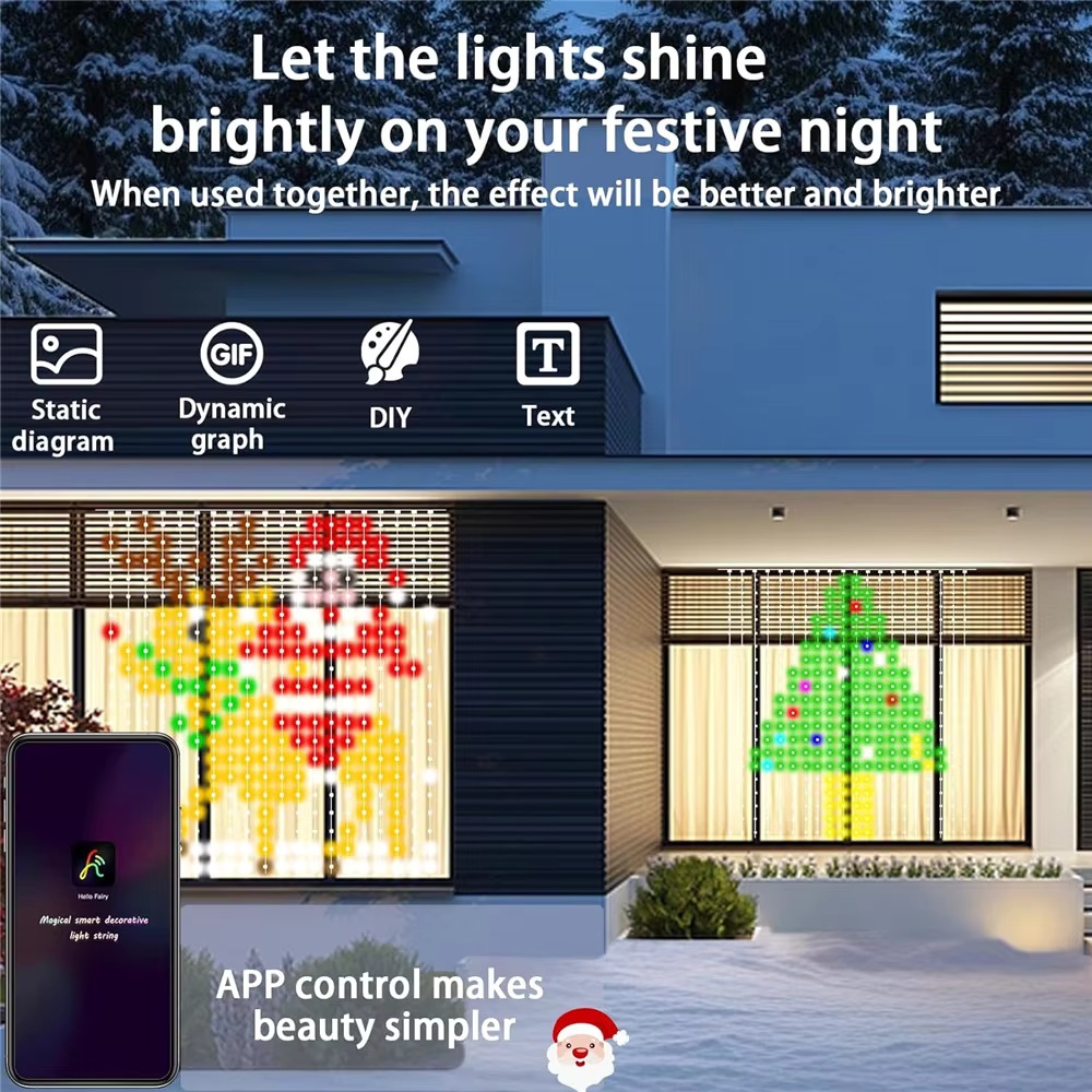 400LED Smart Curtain Lights Bl - Fairy Light Curtain 评论和价格