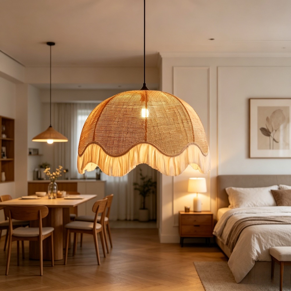 Japanese Wabi Sabi E27 Rattan  - Japanese Lighting Decor 评论和价格