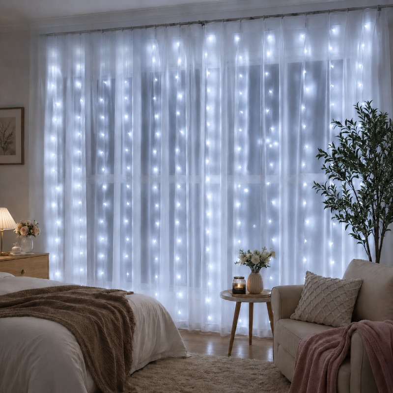 3/4/6m Curtain LED String Ligh - Fairy Light Curtain 评论和价格