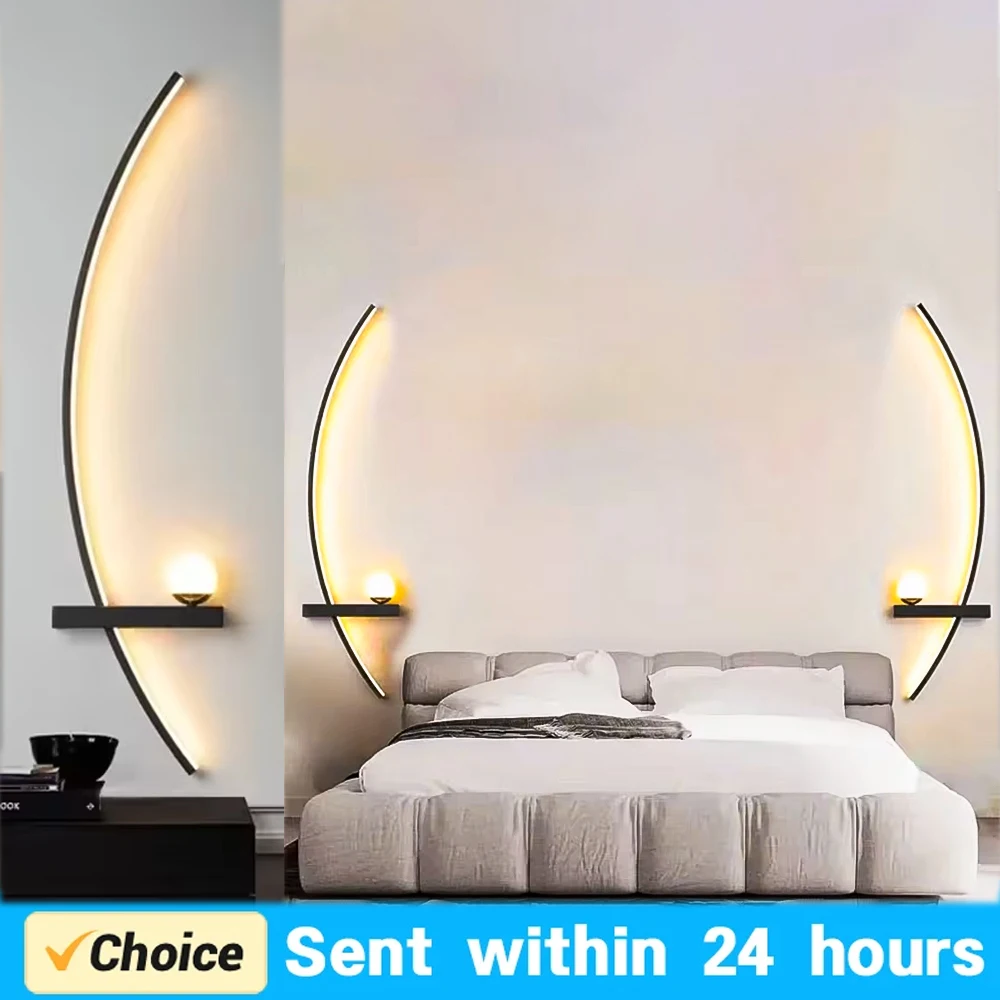 Modern LED Wall Lamps Minimali - Foyer Lighting Wall Decor 评论和价格