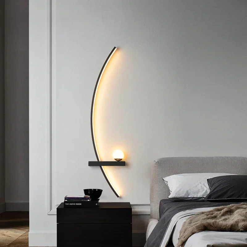 Modern LED Wall Lamps Minimali - Foyer Lighting Wall Decor 评论和价格