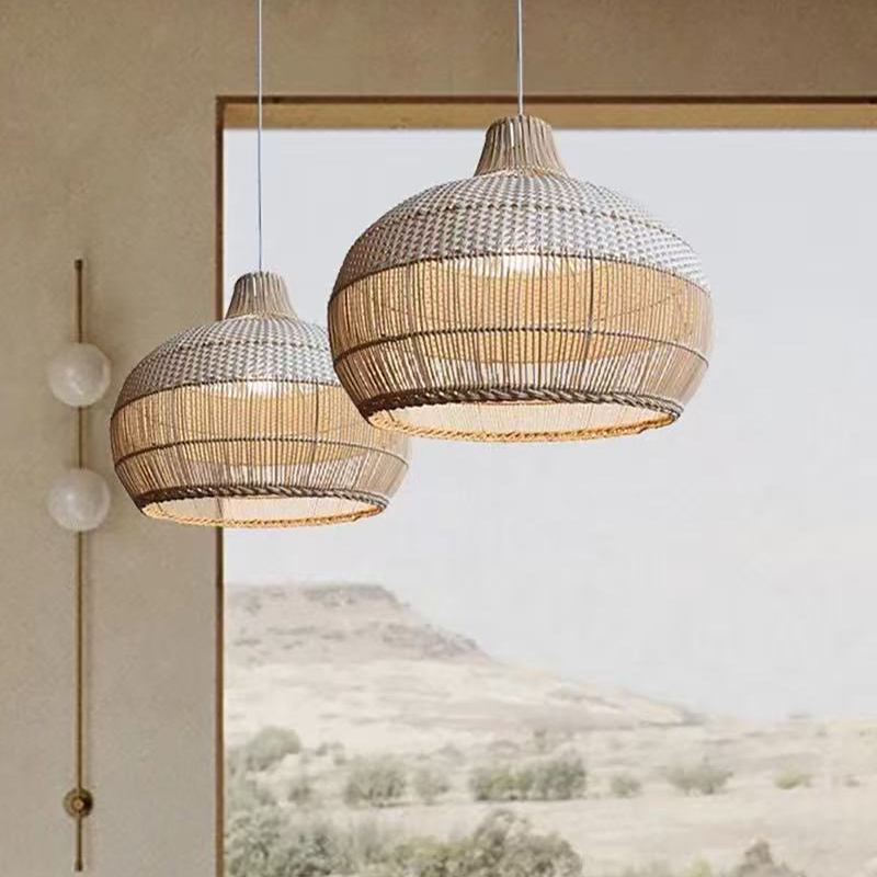 Japanese Wabi Sabi Rattan Weav - Japanese Lighting Decor 评论和价格