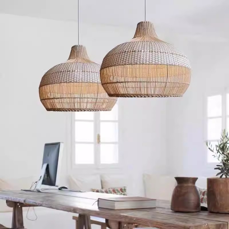 Japanese Wabi Sabi Rattan Weav - Japanese Lighting Decor 评论和价格