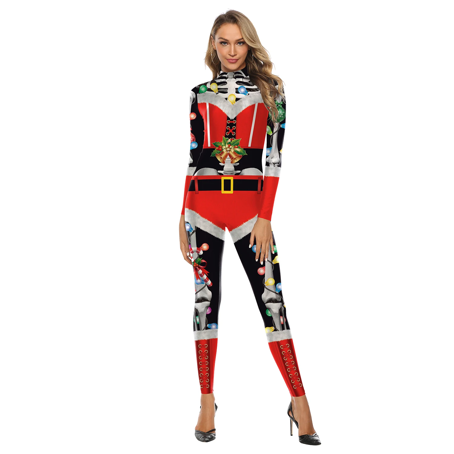 Christmas Skeleton Jumpsuit Ad - Santa'S Elves Holiday Lighting & Decor Llc 评论和价格