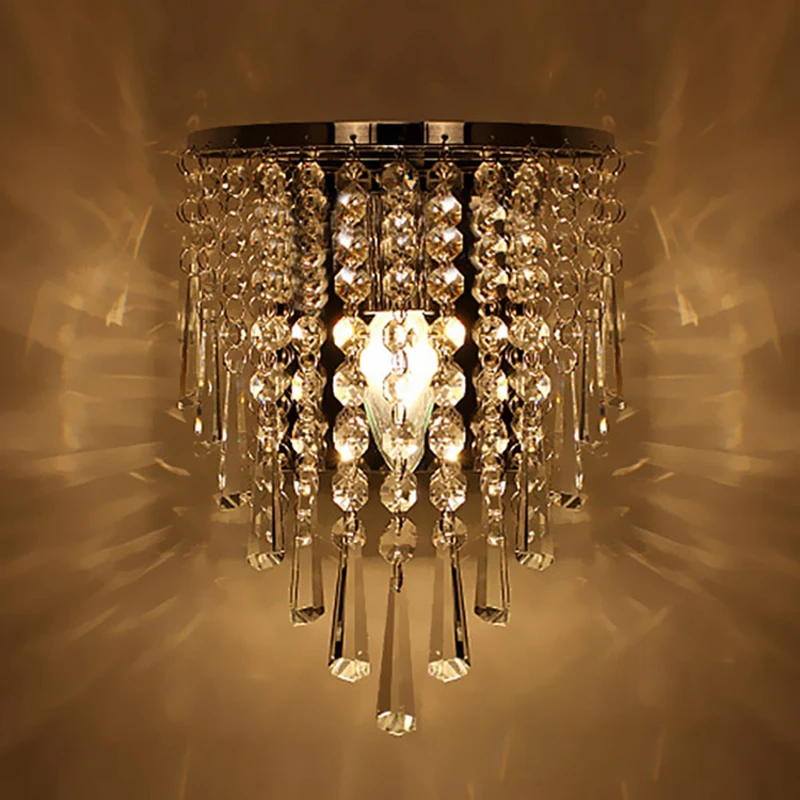 220V E14 Wall Lamp Modern Crys - Foyer Lighting Wall Decor 评论和价格