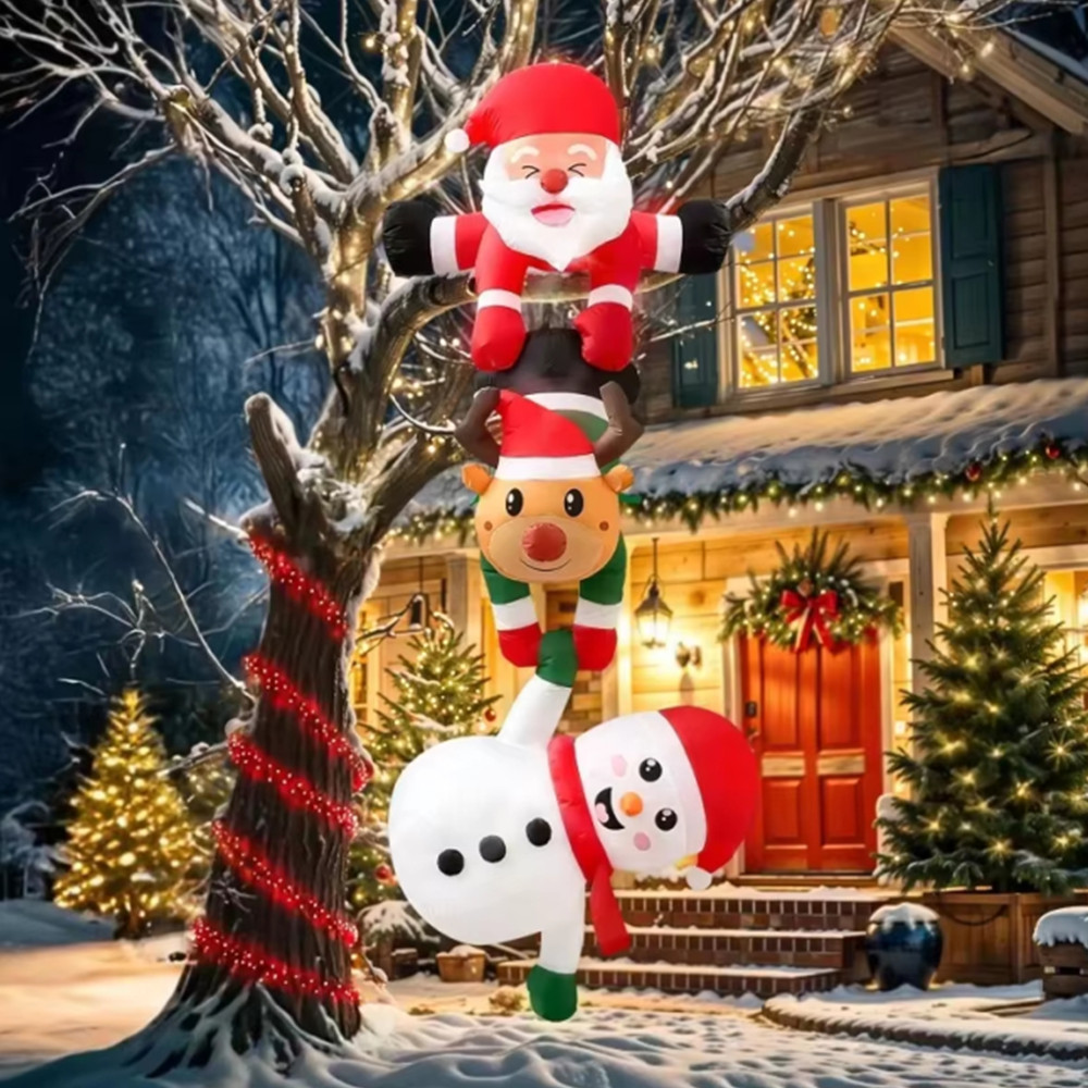 2.4M Inflatable Christmas Stac - Santa'S Elves Holiday Lighting & Decor Llc 评论和价格