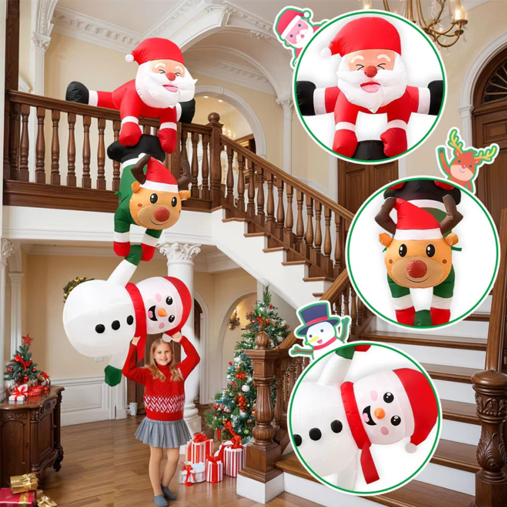 2.4M Inflatable Christmas Stac - Santa'S Elves Holiday Lighting & Decor Llc 评论和价格