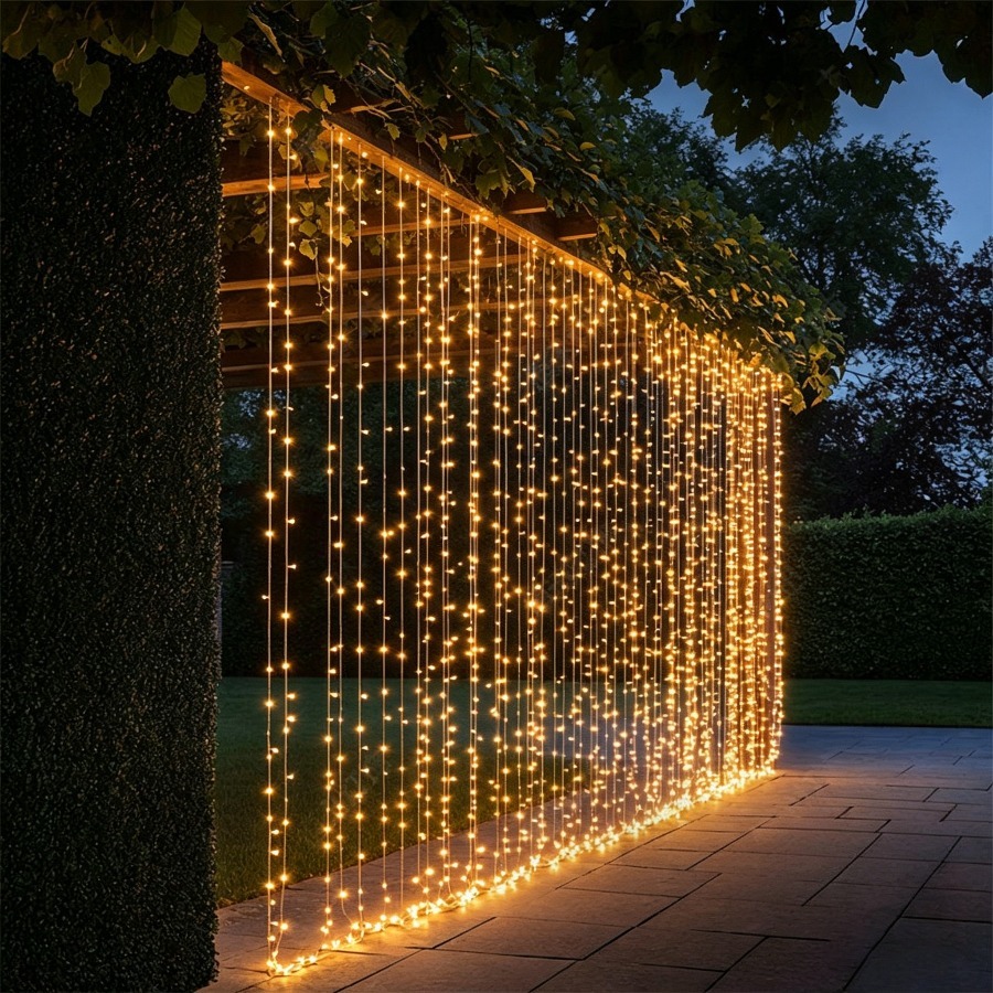 1pc Christmas Home Decoration  - Fairy Light Curtain 评论和价格
