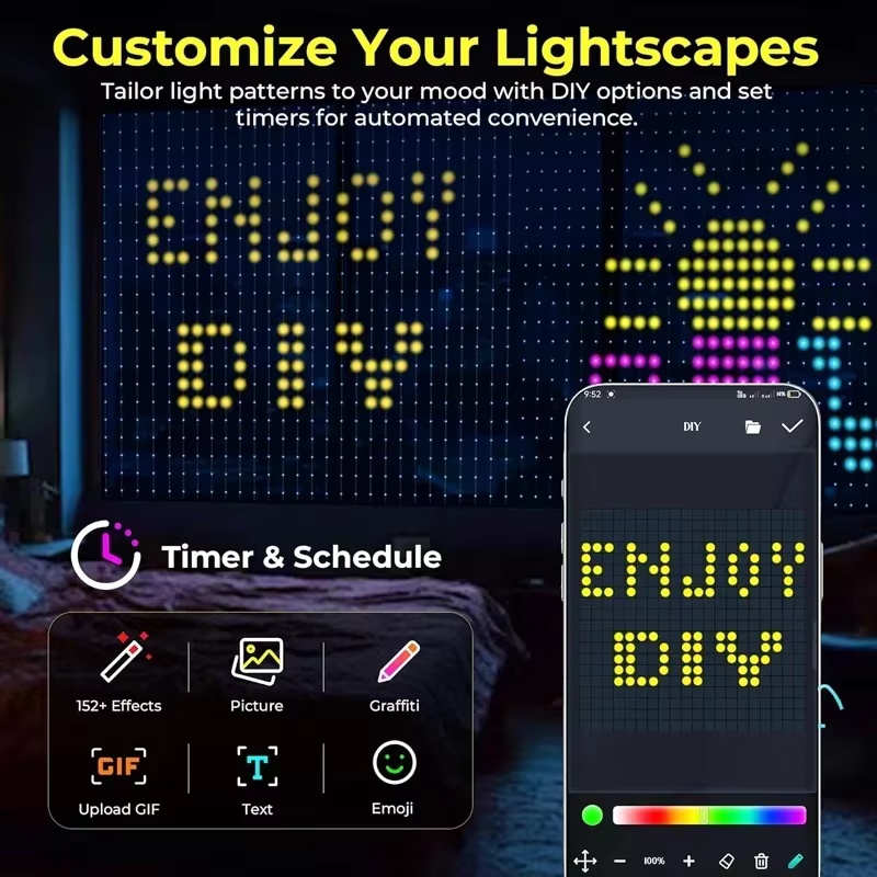 App Remote Control RGBIC Smart - Fairy Light Curtain 评论和价格