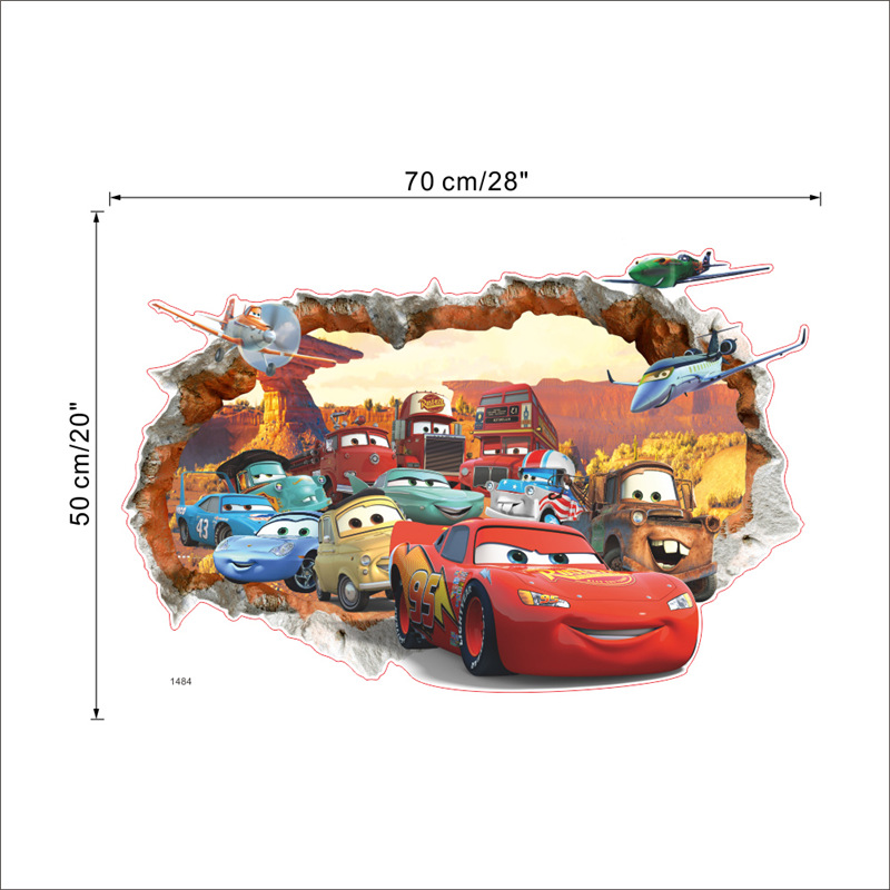 Cars 3 Movie Wall Sticker Deca - Lighting Mcqueen Decor 评论和价格