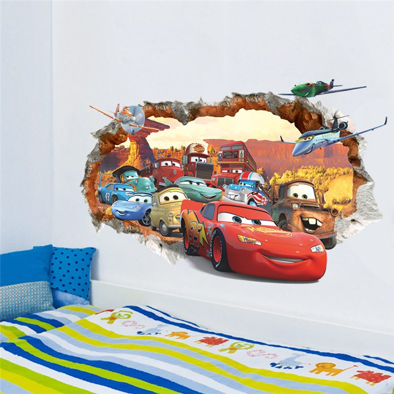Cars 3 Movie Wall Sticker Deca - Lighting Mcqueen Decor 评论和价格