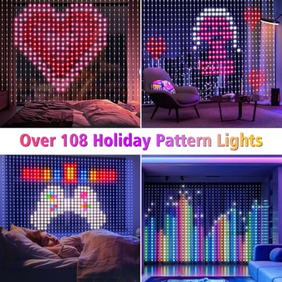Smart Curtain Lights 20Feet x  - Fairy Light Curtain 评论和价格